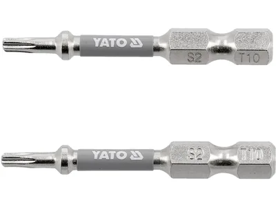 Насадка викруткова YATO TORX T10 х 50 мм. HEX 1/4", покрита нікелем, 2 шт.