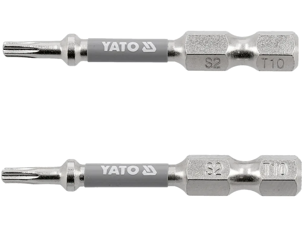 Насадка викруткова YATO TORX T10 х 50 мм. HEX 1/4", покрита нікелем, 2 шт.