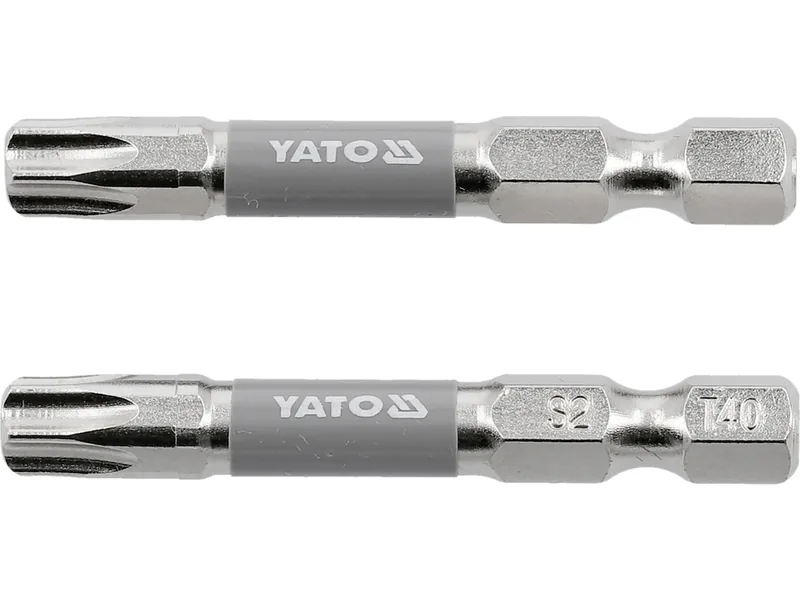 Насадка викруткова YATO TORX T40 х 50 мм. HEX 1/4", покрита нікелем, 2 шт.