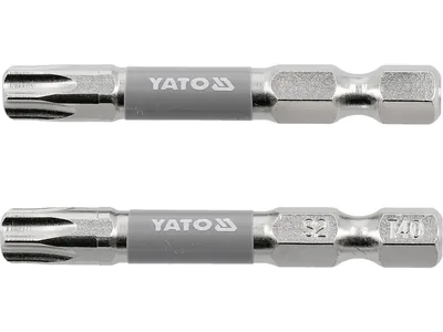 Насадка викруткова YATO TORX T40 х 50 мм. HEX 1/4", покрита нікелем, 2 шт.