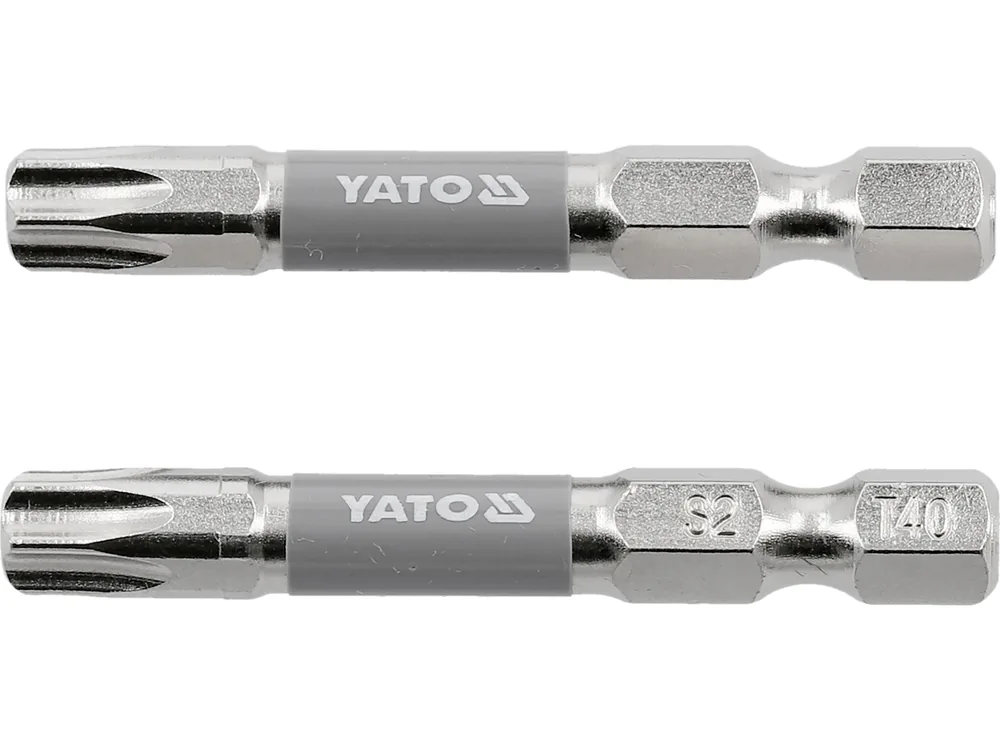 Насадка викруткова YATO TORX T40 х 50 мм. HEX 1/4", покрита нікелем, 2 шт.