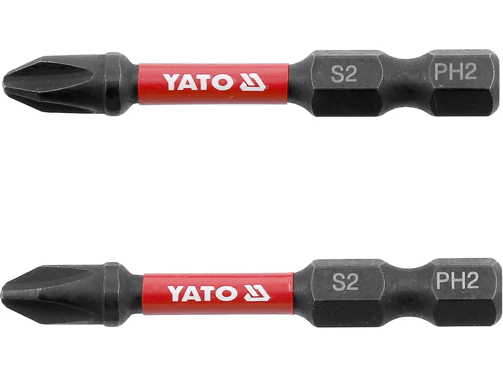 Насадка викруткова ударна YATO PH2 х 50 мм. HEX 1/4", 2 шт.