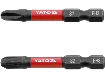 Насадка викруткова ударна YATO PH3 х 50 мм. HEX 1/4", 2 шт.