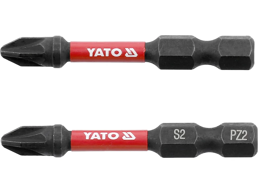 Насадка викруткова ударна YATO PZ2 х 50 мм. HEX 1/4", 2 шт.