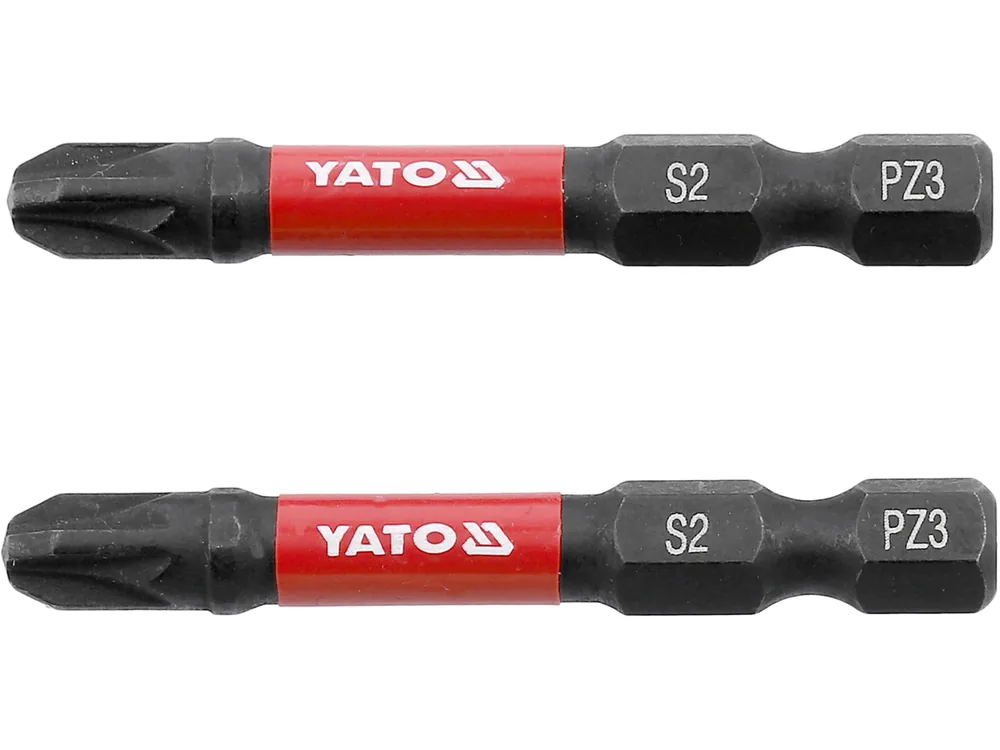 Насадка викруткова ударна YATO PZ3 х 50 мм. HEX 1/4", 2 шт.