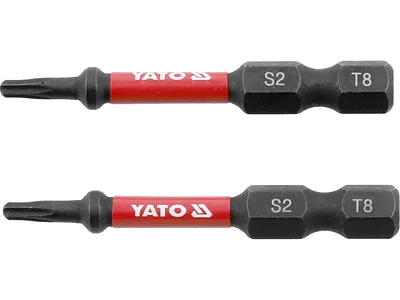 Насадка викруткова ударна YATO TORX T8 х 50 мм. HEX 1/4", 2 шт.