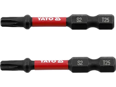 Насадка викруткова ударна YATO TORX T25 х 50 мм. HEX 1/4", 2 шт.