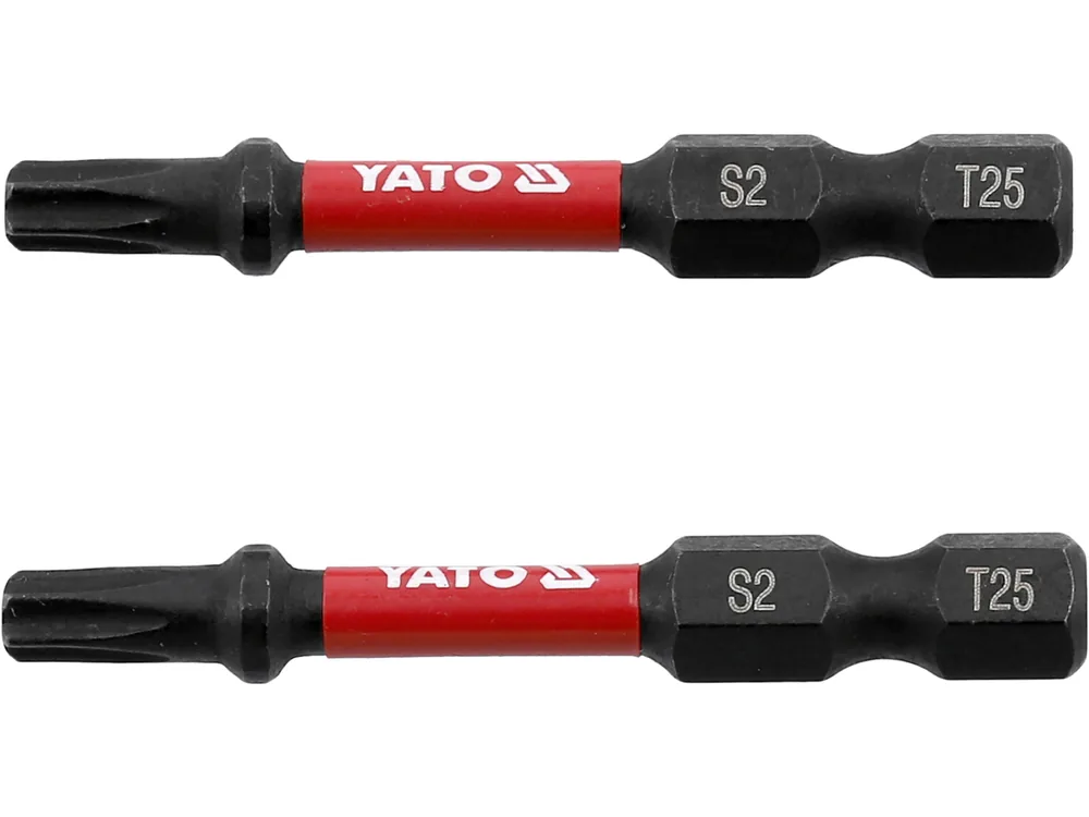 Насадка викруткова ударна YATO TORX T25 х 50 мм. HEX 1/4", 2 шт.