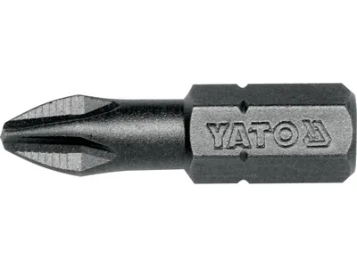 Насадка викруткова YATO : Philips PH2 x 25 мм. HEX 1/4", AISI S2, пак 50 (Шт/ Уп.)