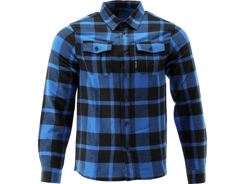 Сорочка фланелева синьо-чорна, YATO розм. 3XL/ 84см х 65см,100%-бавовна