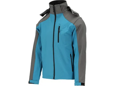 Куртка робоча SOFTSHELL з прикріпн капюшоном YATO розм S, синьо-сіра, 3 кишені, 96% поліес і 4%(DW)