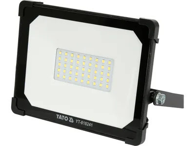 Прожектор з SMD-діодним випромінювачем YATO: 30Вт, 230 В, 2850 Лм, 45 діодів, 181x 169.5x 32 мм