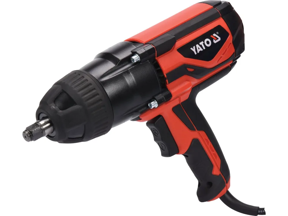 Гайковерт ударний мережевий YATO: 1/4" HEX x 1/2" F, 1020Вт, 600Нм, 2600 об/хв +4 головки і кейс