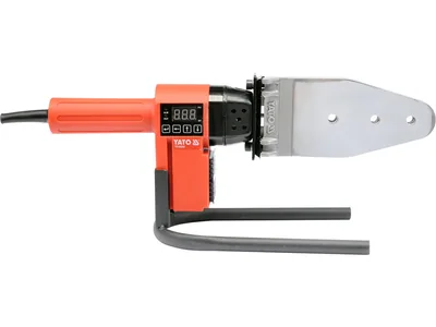 Паяльник для пайки PVC труб YATO, P=850 Вт, Ø=16-63 мм з 7 адаптерами