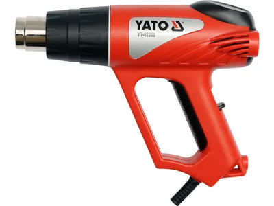 Фен технічний мережевий YATO : P= 2000 Вт 0~550°C, t° режими: 350°С/ 500°С