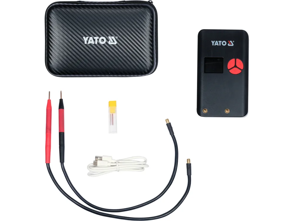 Апарат точкового зварювання портативний YATO акумул. Li-Po 4,2 В, 6.3 АГод, 500 А, вихідн- 2 А(DW)