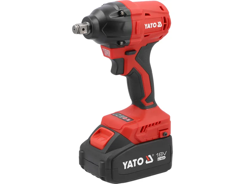 Гайковерт ударний, безщітковий YATO:2 акум.18 В Li-Ion 4 АГод,квадрат1/2",350 Нм+сумка YT-74401