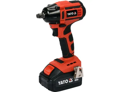 Гайковерт ударний акумуляторний безщітковий YATO: квадрат- 1/2", 250Нм, Li-Ion 18В, 3 Агод +кейс