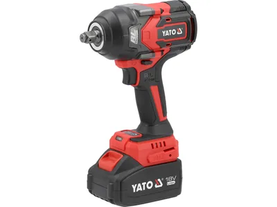 Гайковерт ударний безщітковий акум. YATO: 18 В Li-Ion 4 АГод, квадрат 1/2", КМ- 1200 Нм