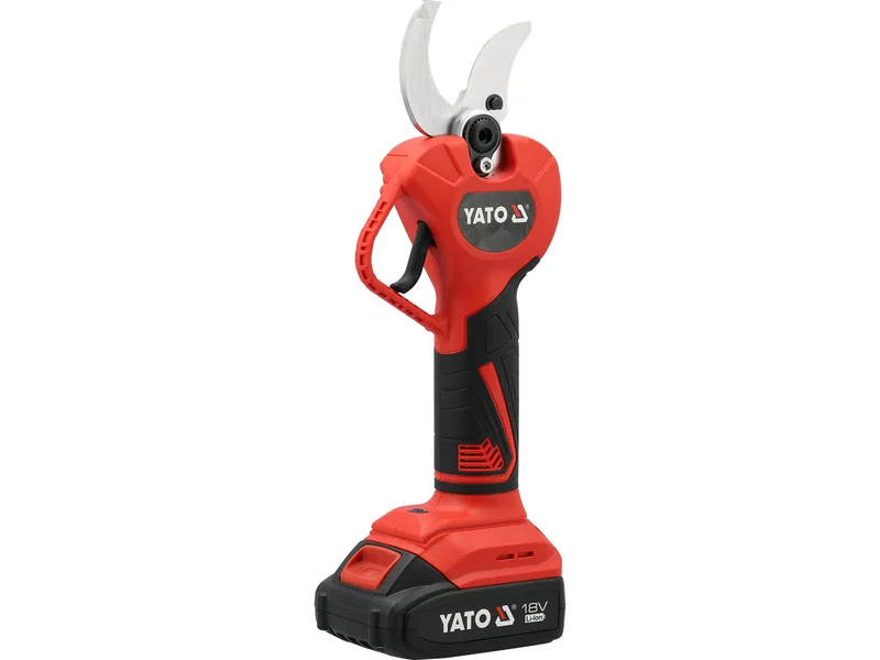 Секатор акумуляторний YATO Li-Ion 18 В, 2 АГод, до гілок Ø≤ 40 мм з зарядкою