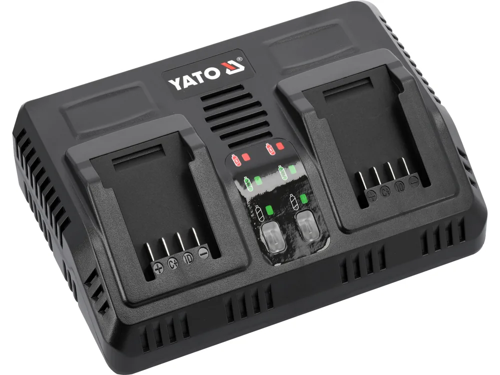 Зарядний пристрій YATO для акумуляторів Li-Ion 18 В, 2,4А, 2 термінали, від мережі 230 B
