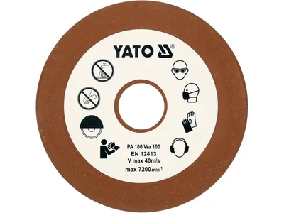 Диск точильний відрізних ланцюгів YATO,Ø=108/23, t=3,2мм, G100 з кераміки для верстата YT-84990