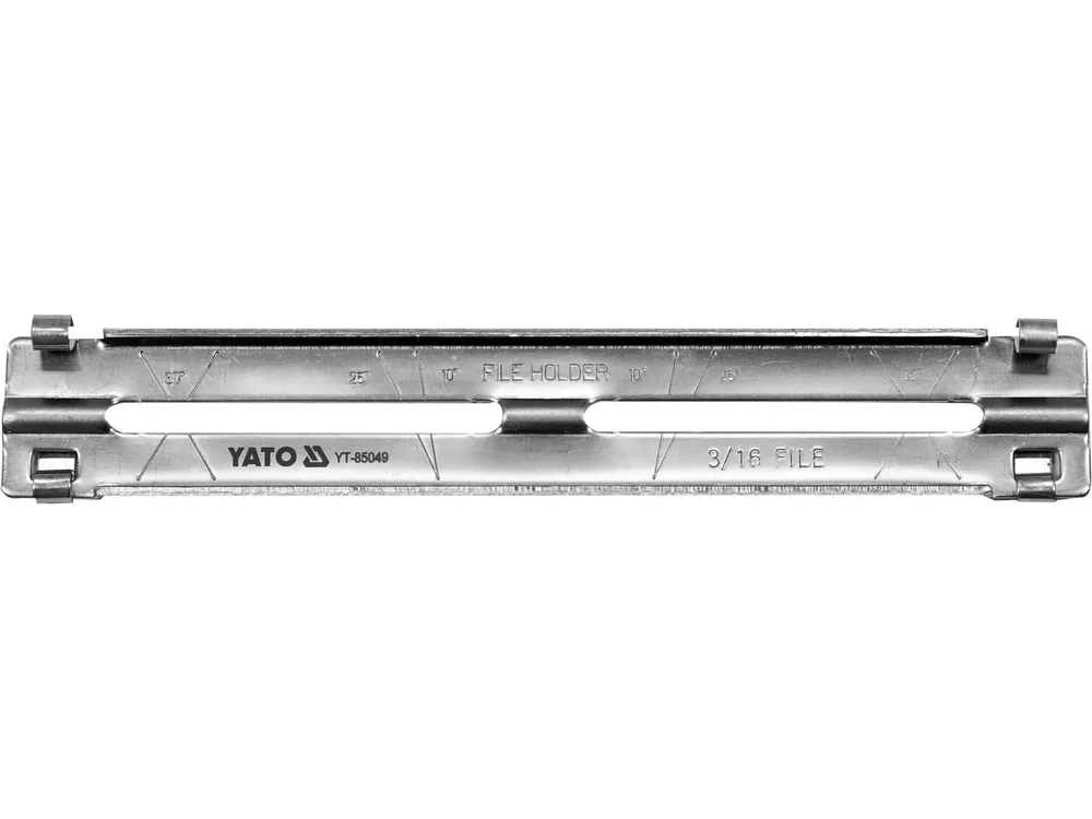 Направляюча до напильника YT-85027 YATO : Ø=4.8 мм, 190х30 мм, під кути 10°,25°,30°,35°, кліпс(DW)