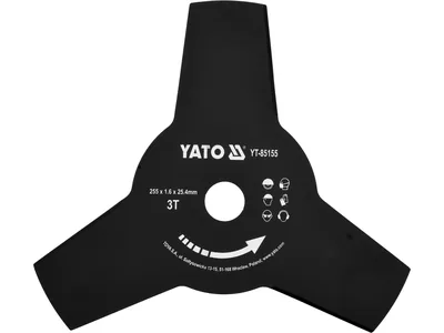 Ніж до газонокоси YATO : Ø= 255 x 25.4 мм YT-85001, YT-85003
