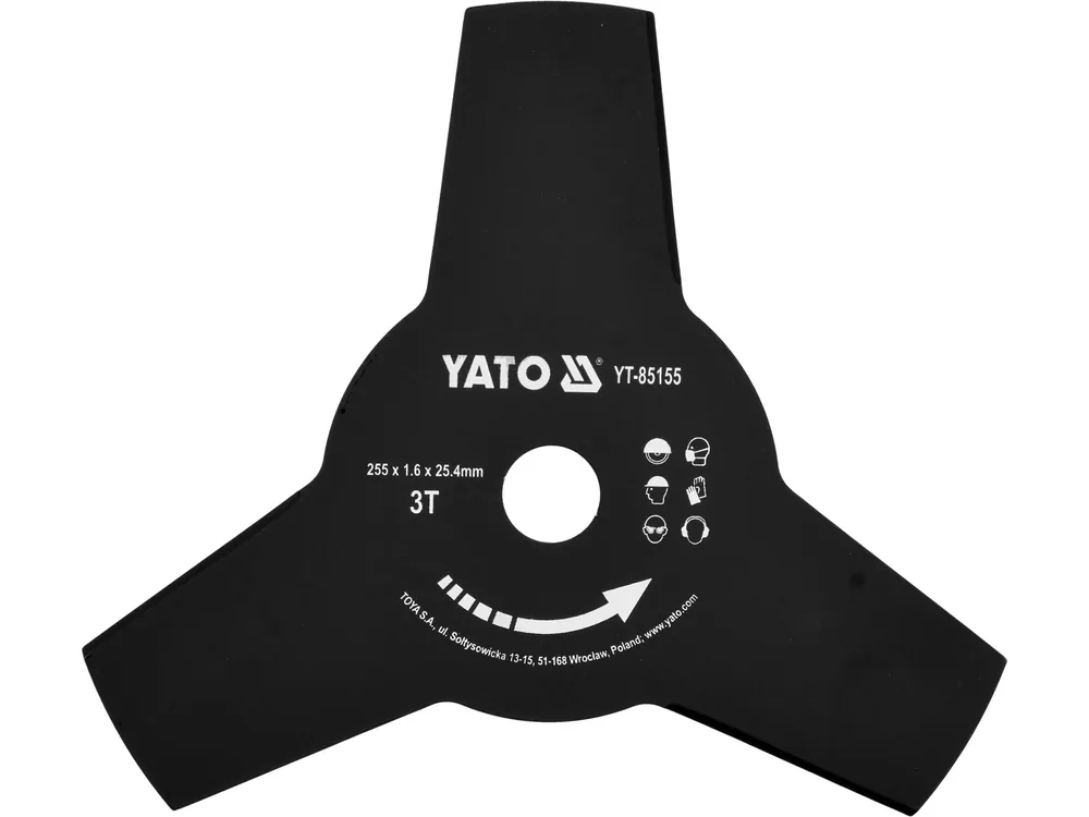 Ніж до газонокоси YATO : Ø= 255 x 25.4 мм YT-85001, YT-85003