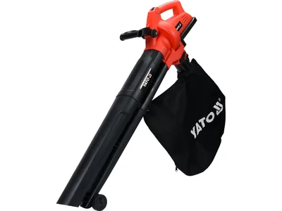 Порохотяг для листя акум. YATO: 12500 об/хв, продуктивність- 8 м³/хв, збірник- 45 л(БЕЗ АКУМУЛЯТОРА)