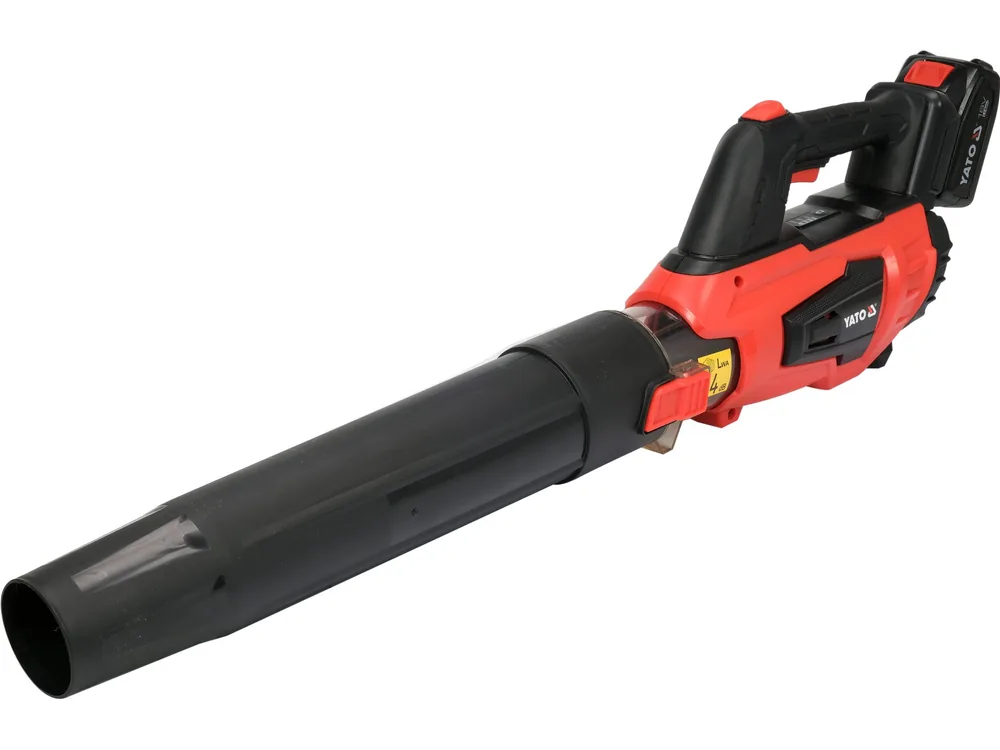 Повітродувка присадибна акумуляторна YATO: Li-Ion 18 V, 4 АГод, продуктивність- 400-570 м³/хв
