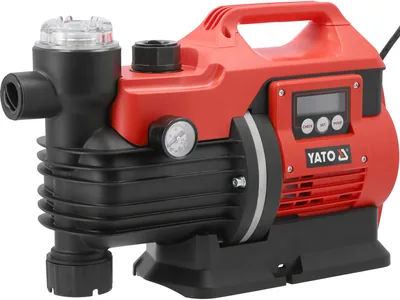 Насосна станція мережева YATO: 850 Вт, 3600 л/год, Ø= 1", глиб.- 8м, вис.- 38м