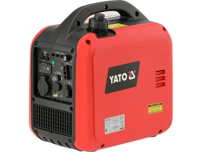 Генератор струму бензиновий інверторний YATO YT-854837 P= 1.9 кВт, U= 230 В (AC) і 12 В 8,3А (DC)