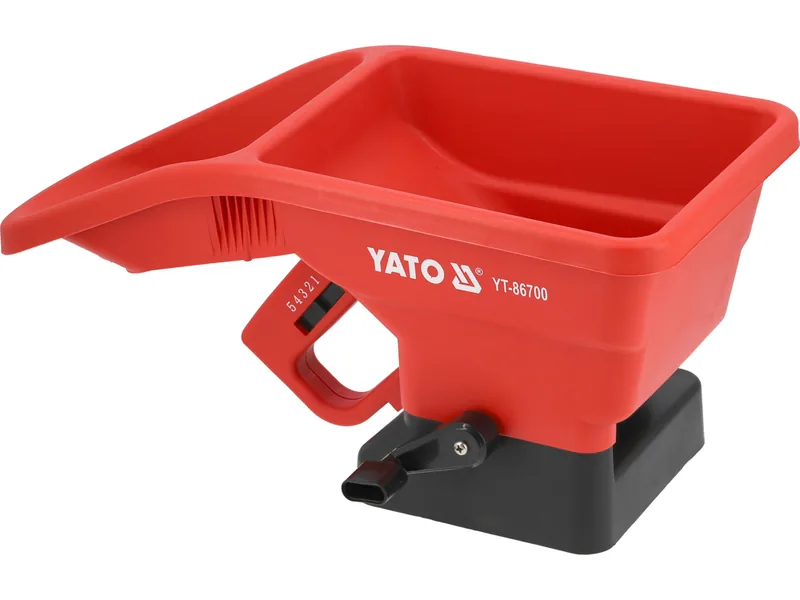 Сівалка і розкидач ручна YATO бункер- 3 л/ 2,5кг, зона обробки- 1,8-3,6 м, 43x20x19,5 см, 5 положень