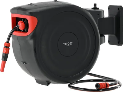 Шланг водяний Ø= 1/2" YATO l= 40 м з самозмотувальною котушкою і прямим зрошувачем