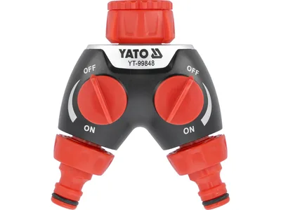 Розгалужувач садового шланга YATO : Ø= 3/4" і 1" ABS-пластик
